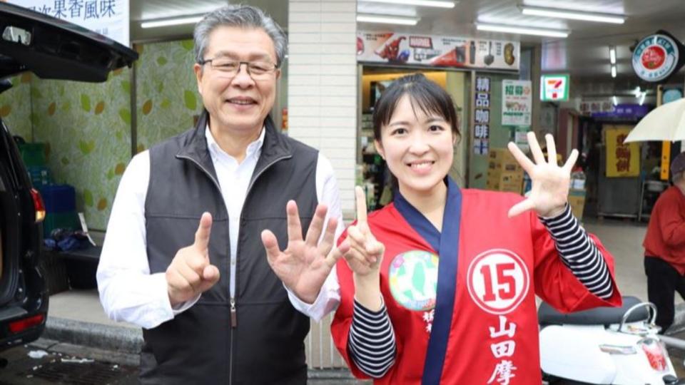 楊烈替「女兒」山田摩衣站台。（圖／山田摩衣競辦提供）