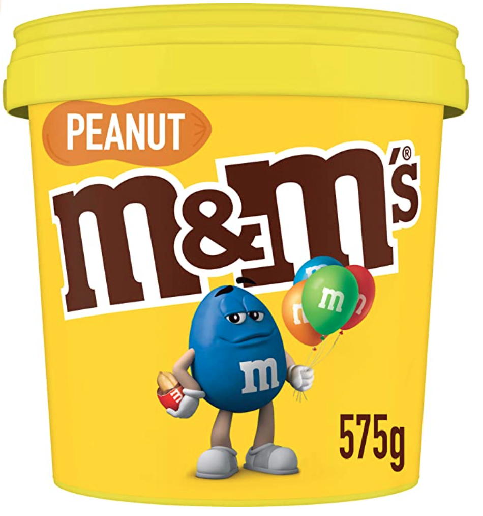 bucket of M&M's peanut