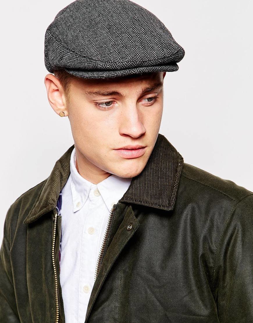 Brixton Hooligan Driver Black Herringbone Hat