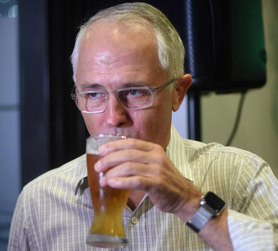 Prime Minister Malcolm Turnbull has been accused of pushing in line at a Brisbane pub. Source: AAP