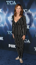 <p> Sarandon proved that you can never go wrong with nautical-inspired stripes. The actress wowed in a black and white long-sleeved jumpsuit, featuring a plunging neckline and slouchy silhouette, at the 2017 FOX All-Star Party in Pasadena, California. She accessorised with a red lip and metallic brogues. </p>