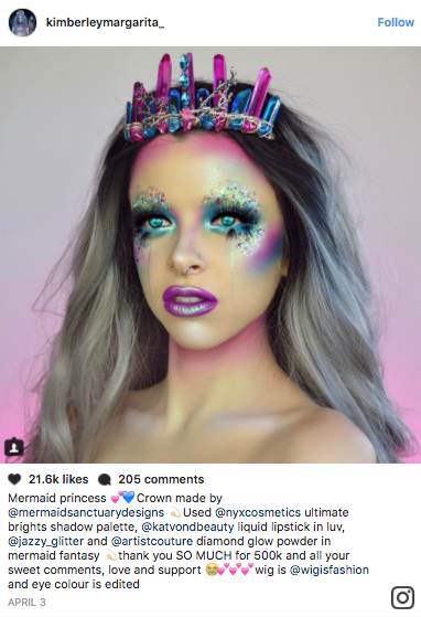 Makeup artists on Instagram have been creating realistic-looking tear makeup with clear gloss and face paint.