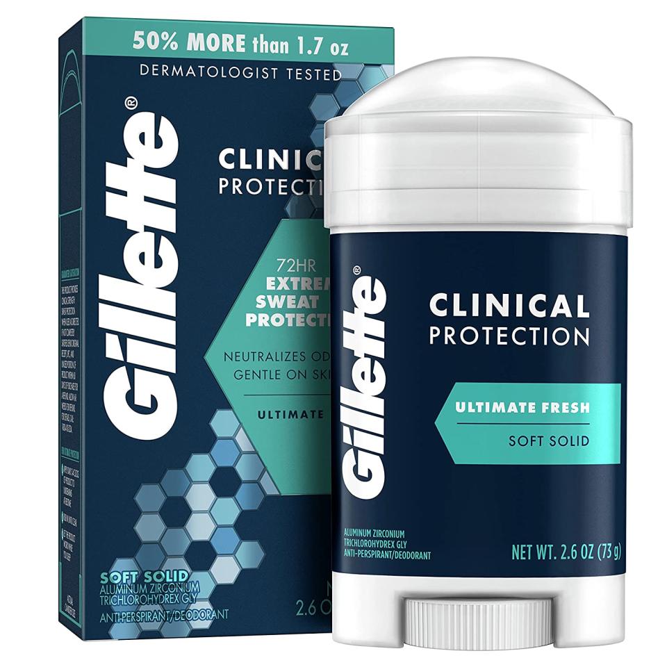 Gillette Clinical Antiperspirant Deodorant, Best Deodorants for Men Who Sweat a Lot