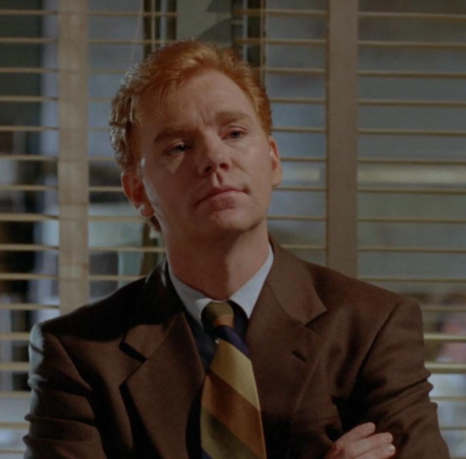 David Caruso as Detective John Kelly meets with Lieutenant Arthur Fancy