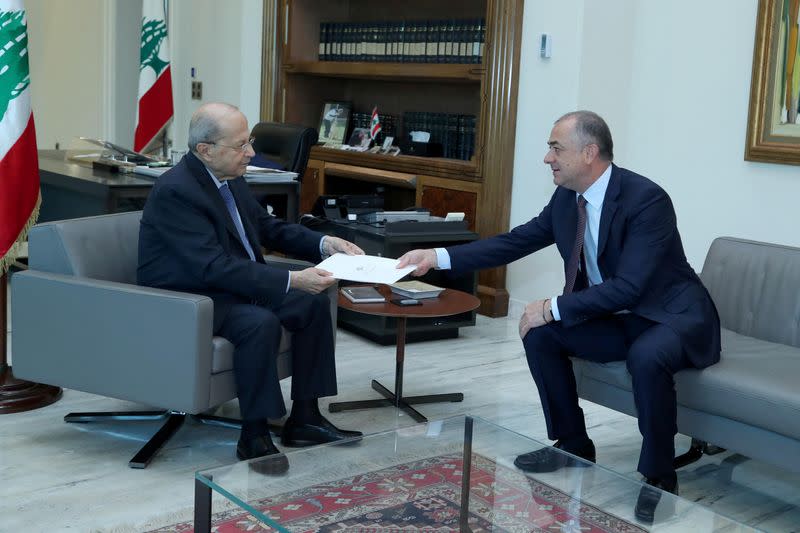 Lebanese President Aoun meets with Deputy Parliament Speaker Bou Saab in Baabda