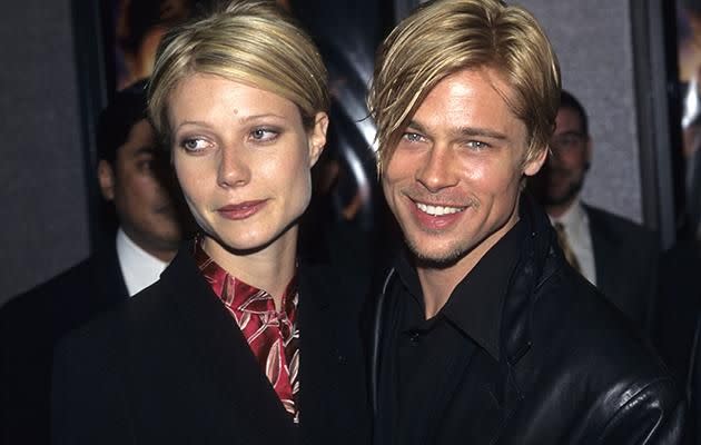 Gwyneth Paltrow and Brad Pitt when they were dating. Source: Getty