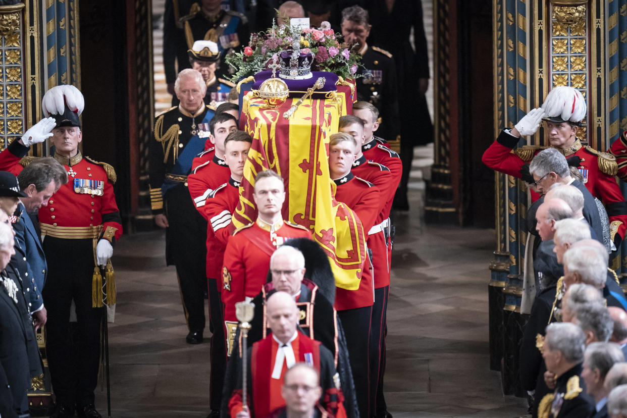 
Lors des funérailles de la reine Elizabeth II, dans la chapelle St-George du château de Windsor en Angleterre, le 19 septembre 2022.