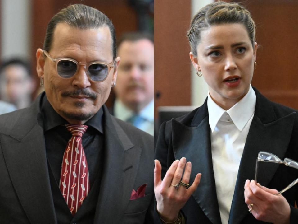 Johnny Depp and Amber Heard (JIM WATSON/POOL/AFP via Getty Images)