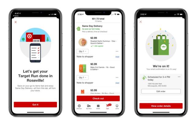 Target's same-day shipping service is now available in-app
