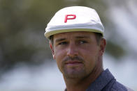 Bryson DeChambeau waits to hit on the second fairway during the first round of the U.S. Open Golf Championship, Thursday, June 17, 2021, at Torrey Pines Golf Course in San Diego. (AP Photo/Jae C. Hong)