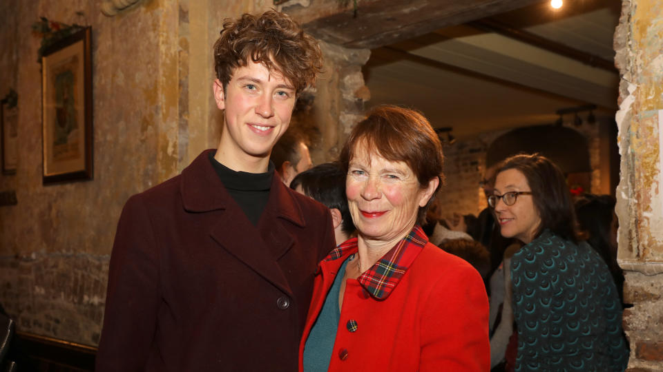 Angus Imrie and Celia Imrie attend a drinks reception during the press night performance of "The Box Of Delights" on December 7, 2017. (Photo by David M. Benett/Getty Images)