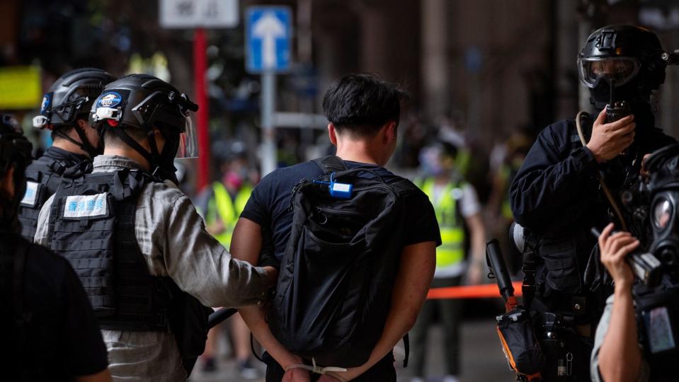 港版國安法引爆港人上街抗議。（圖／達志圖庫）