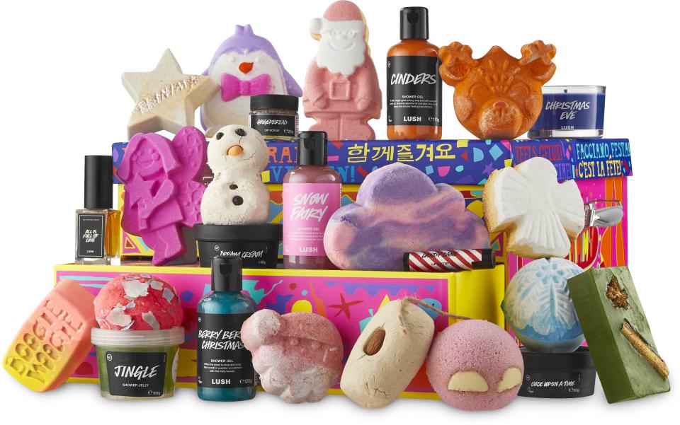 LUSH聖誕月曆禮盒內容豐富，包含25種純素產品。