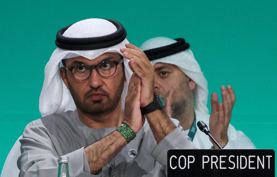 Ahmed al-Jaber after the deal was announced (Reuters)