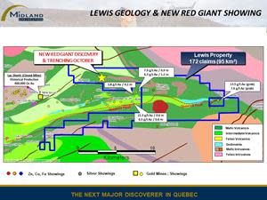 Lewis geology and Red Giant showing