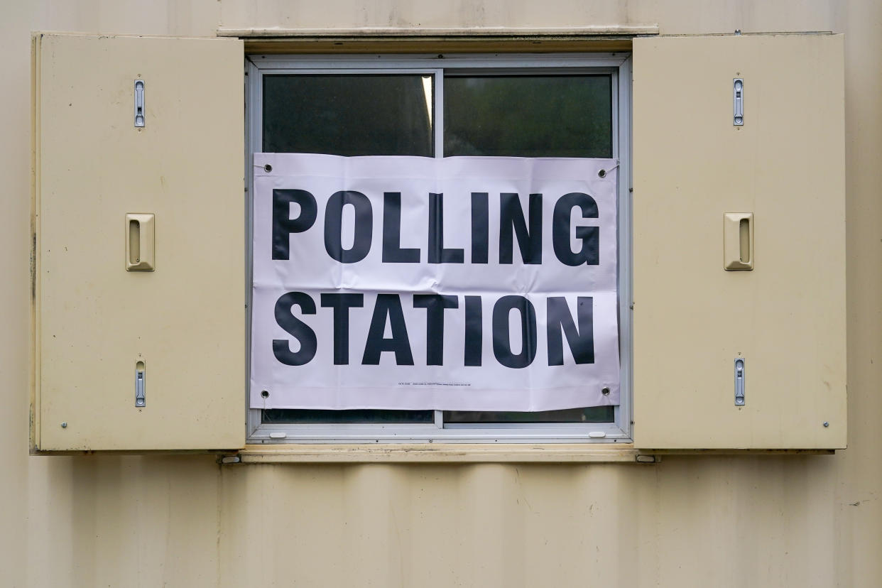 MIDDLESBROUGH, ENGLAND - MAY 04: A polling station is pictured as people go to the polls in the local elections on May 04, 2023 in Middlesbrough, England. This year’s local elections are being held across more than 230 councils in England and cover district councils, metropolitan boroughs and unitary authorities. (Photo by Ian Forsyth/Getty Images)