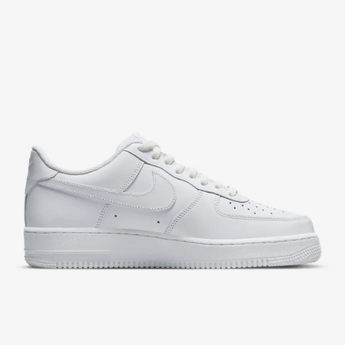 white nike air force one against white background