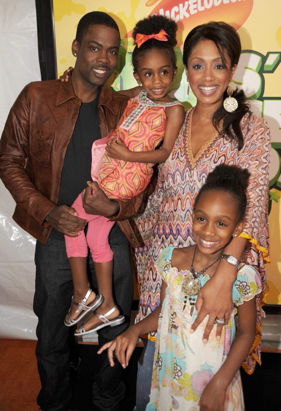 Chris Rock (L), wife Malaak Compton and daughters Lola and Zahara arrive at Nickelodeon's 2009 Kids' Choice Awards at UCLA's Pauley Pavilion on March 28, 2009 in Westwood, California
