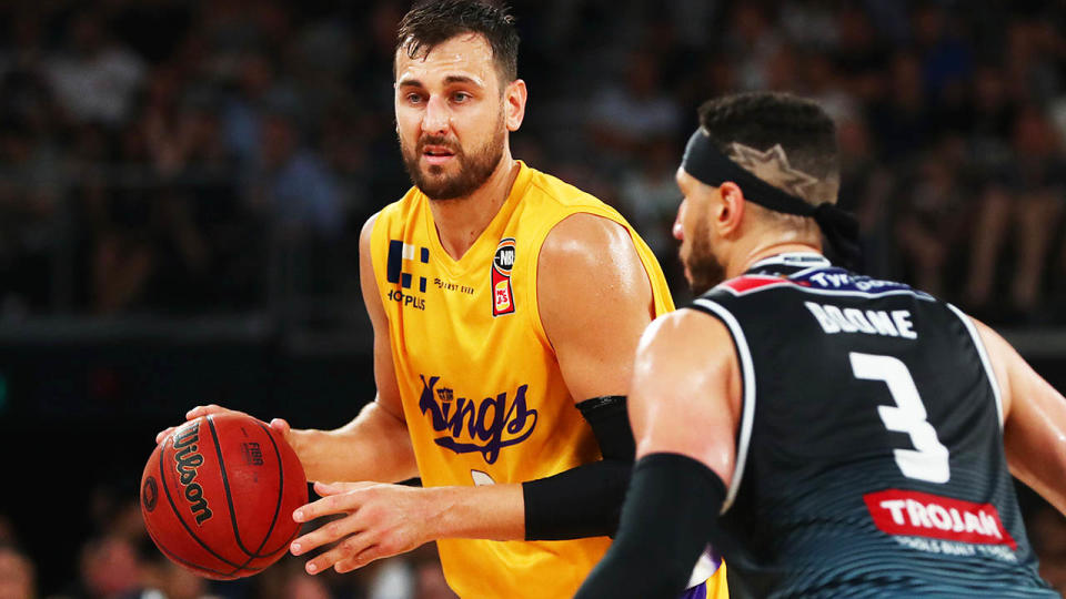 Andrew Bogut in action for the Sydney Kings. (Photo by Michael Dodge/Getty Images)