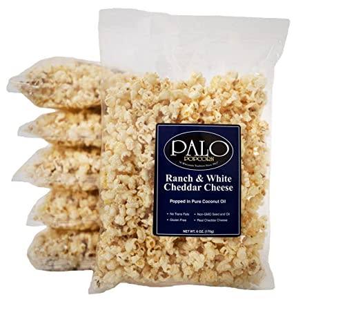 Palo Popcorn Ranch & White Cheddar, 6-ounce bags (Pack of 6)