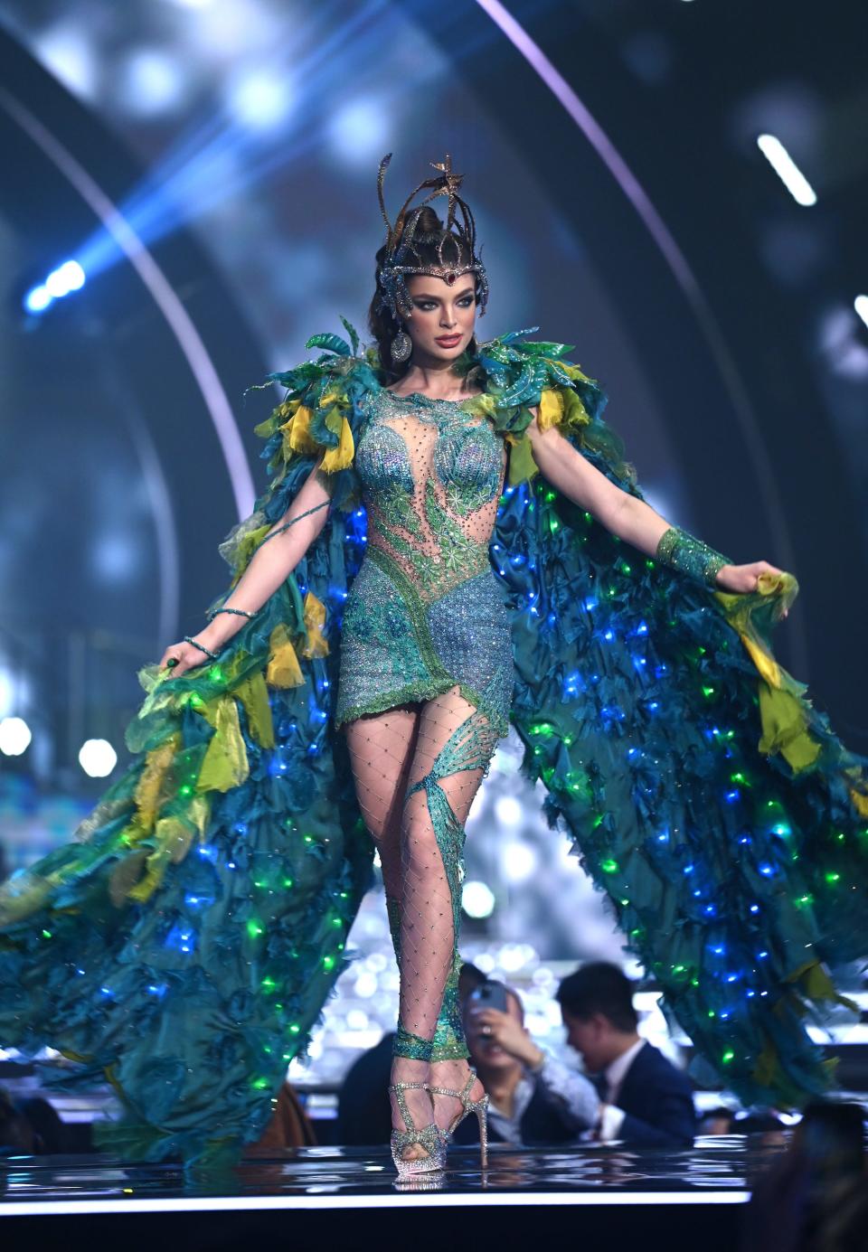 Miss Paraguay participates in the 2021 Miss Universe National Costume Contest.