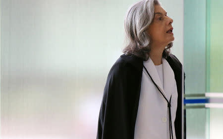 The president of Brazil's Supreme Court, Carmen Lucia Rocha, attends a session at the Supreme Court in Brasilia, Brazil February 1, 2017. REUTERS/Adriano Machado