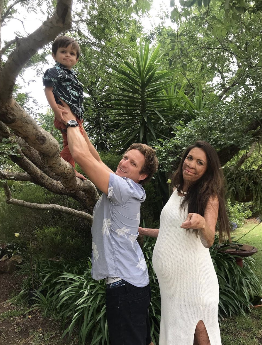 Turia and her partner, Michael Hoskin, are already proud parents to two-year-old Hakavai . Photo: Instagram/Turia Pitt