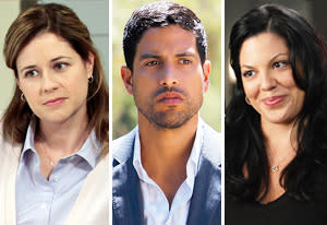 Jenna Fischer, Adam Rodriguez, Sara Ramirez | Photo Credits: NBC; Monty Brinton/CBS; Adam Taylor/ABC;