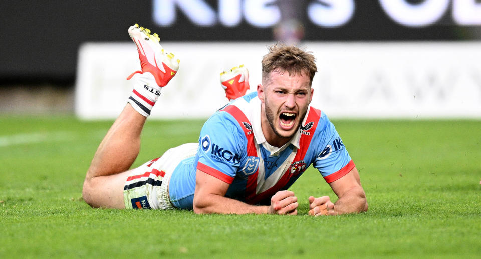 Roosters halfback Sam Walker was the man-of-the-match in his side's Anzac Day thrashing of the Dragons in the NRL. Pic: Getty