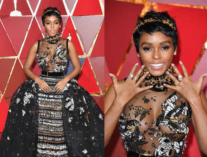 HOLLYWOOD, CA - FEBRUARY 26: Singer/actor Janelle Monae attends the 89th Annual Academy Awards at Hollywood & Highland Center on February 26, 2017 in Hollywood, California. (Photo by George Pimentel/FilmMagic)