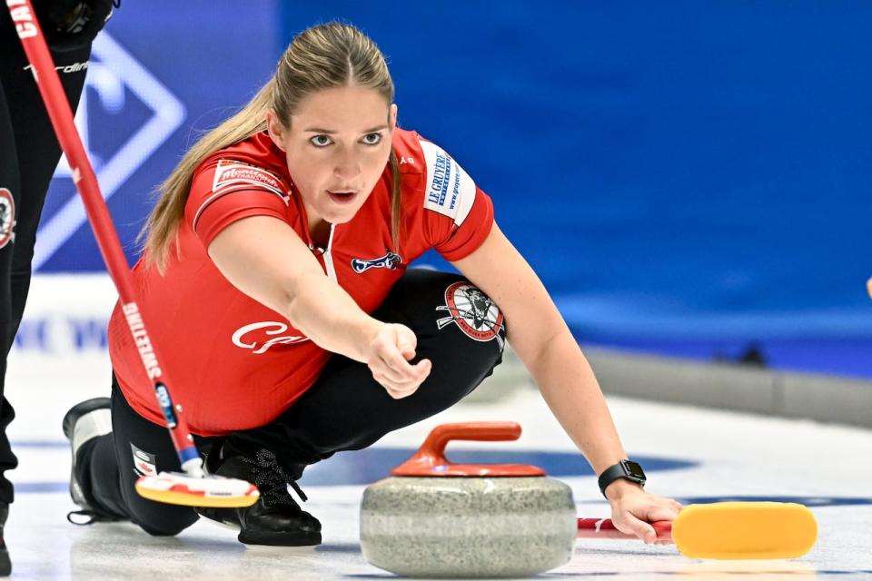 Briane Harris was told she couldn't play in last month's Scotties Tournament of Hearts just hours before she was scheduled to play. (Associated Press - image credit)