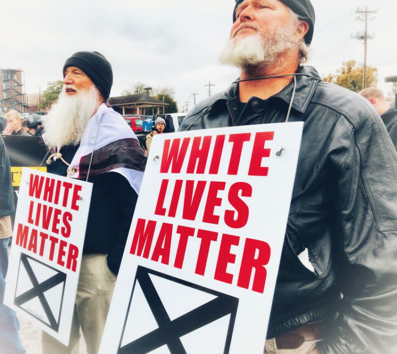 Una marcha White Lives Matter en Shelbyville, Tennessee, octubre de 2017 (Foto: Caitlin Dickson/Yahoo News).