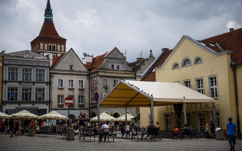 Olsztyn, at the heart of the Polish lake district, pictured last summer when it had very few Covid-19 cases - Getty