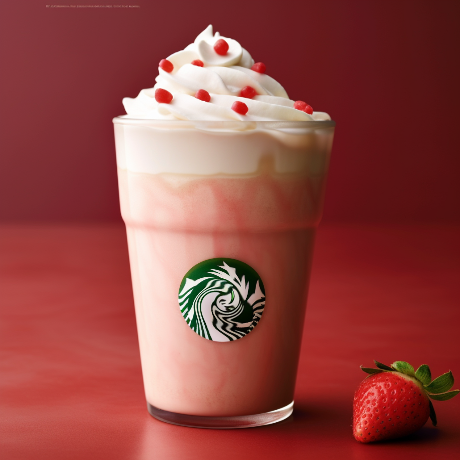 caramel strawberry tea latte