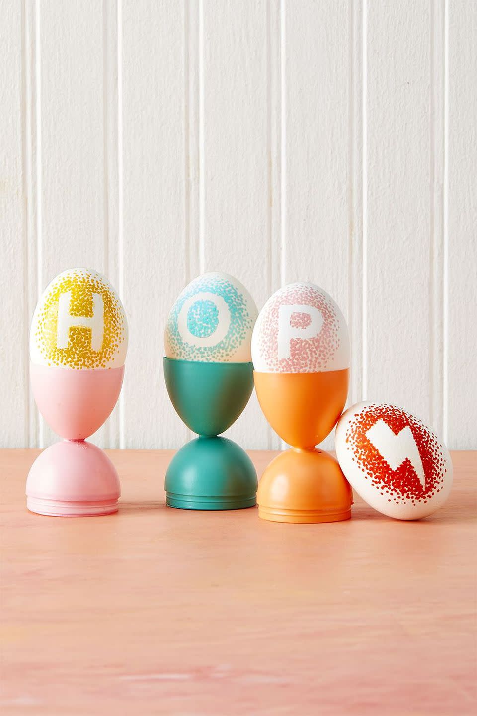 Stencil Easter Eggs