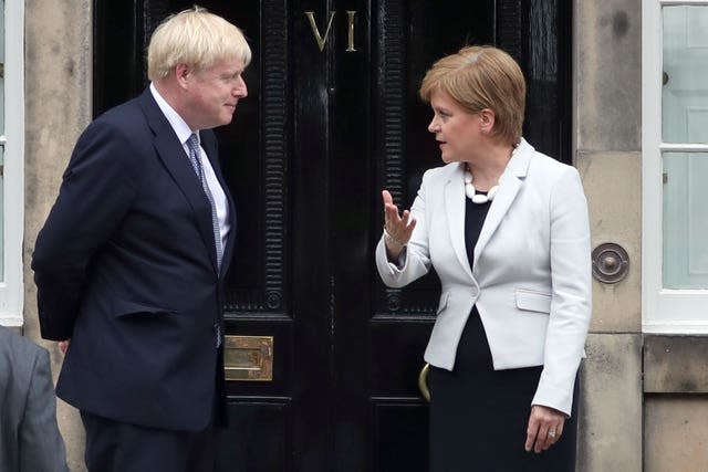 Boris Johnson and Nicola Sturgeon