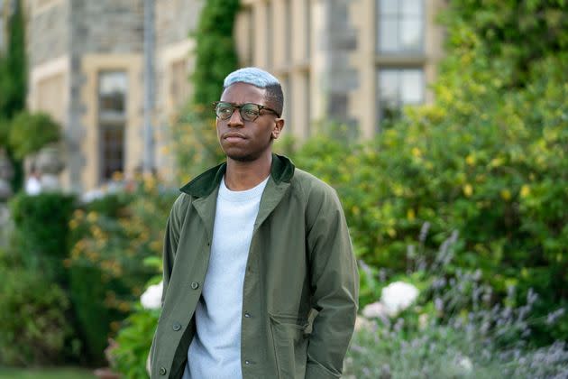 In 'Industry,' David Jonsson stars as Gus Sackey, a Black, gay Oxford graduate with high expectations as the son of a Ghanaian ambassador to Angola. (Photo: Amanda Searle/HBO)