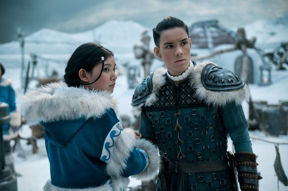Kiawentiio and Ian Ousley in ‘Avatar: The Last Airbender’ (Netflix)
