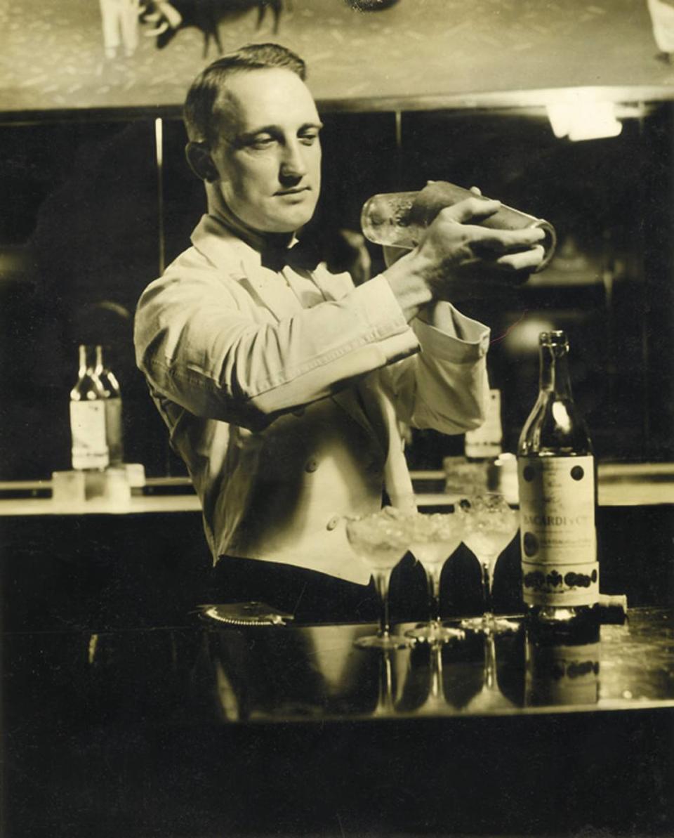 Jack Doyle, bartender at Sloppy Joe’s, Key West, in the 1950s.