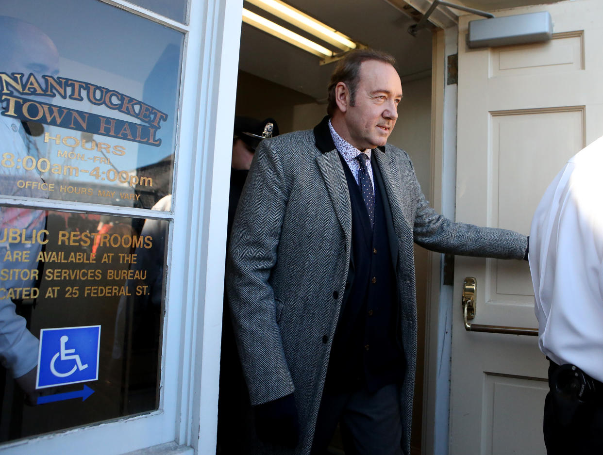 NANTUCKET, MA. - JANUARY 7: Actor Kevin Spacey leaves Nantucket District Court after his arraignment on January 7, 2019 in Nantucket, Massachusetts.  (Staff Photo By Nancy Lane/MediaNews Group/Boston Herald)