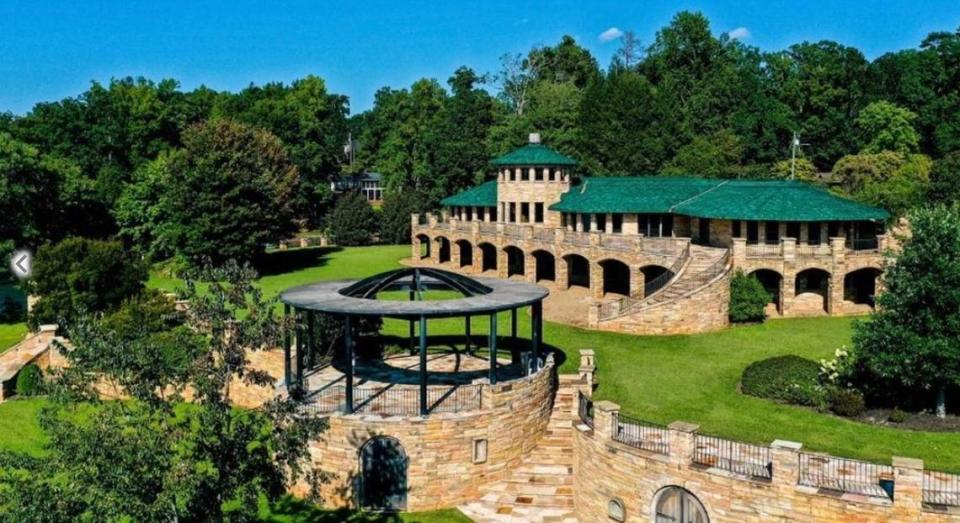 A closer look at the gazebo for the Castle on Keowee.