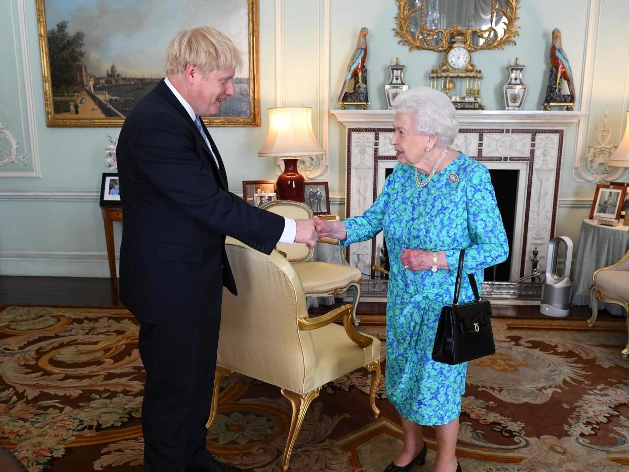 The Queen and Boris Johnson on 24 July 2019: Getty Images