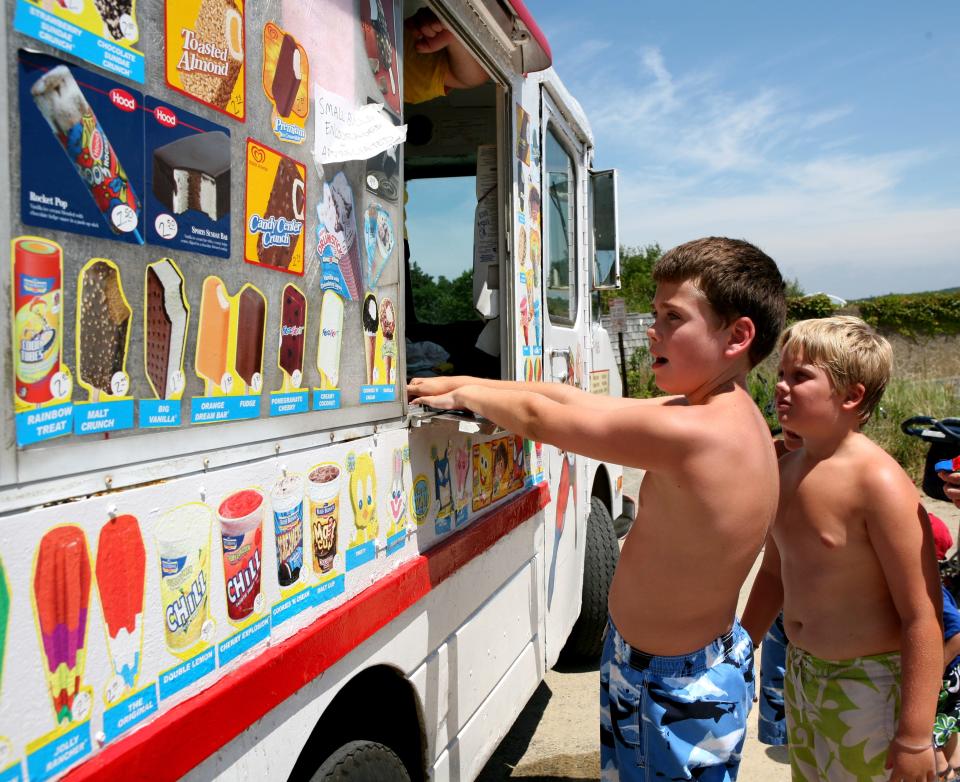 A trip to the ice cream truck on a sunny August day at Riley's Beach in Cotuit in 2009.