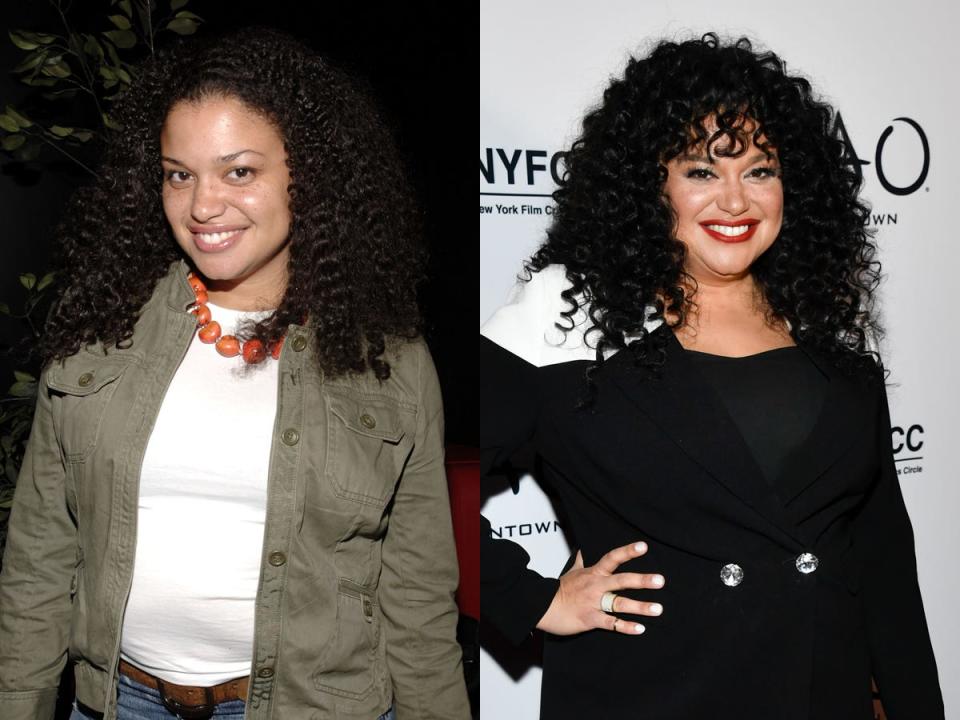 Michelle Buteau in 2005 and 2023.