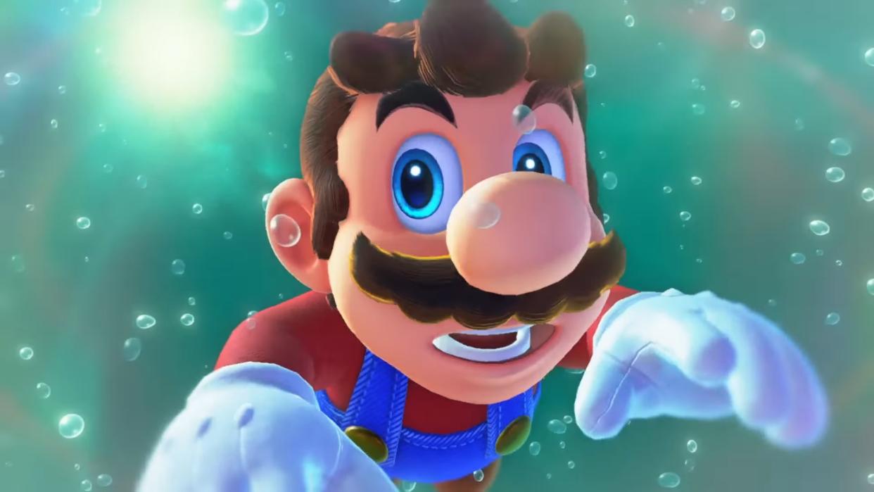  Super Mario Odyssey - Mario underwater. 