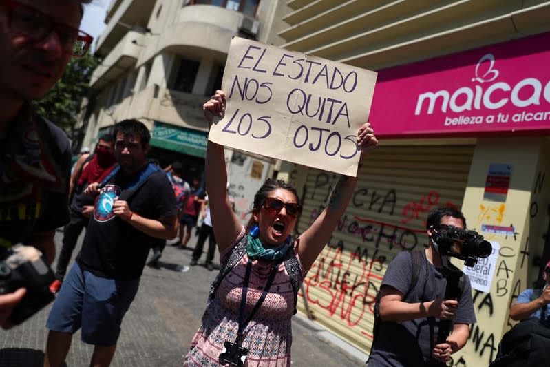 Protest against Chile's government in Santiago