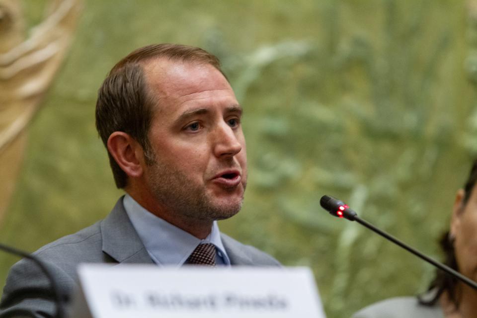 Albert C. Kelly III, FBI supervisory special agent, talks during an Anti-Defamation League panel discussion focused on understanding the roots and impact of extremism in Downtown El Paso on July 31, 2023.