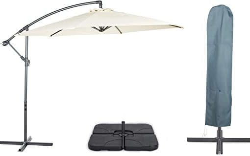 VonHaus Parasol Set Cantilever Umbrella Parasol Base 