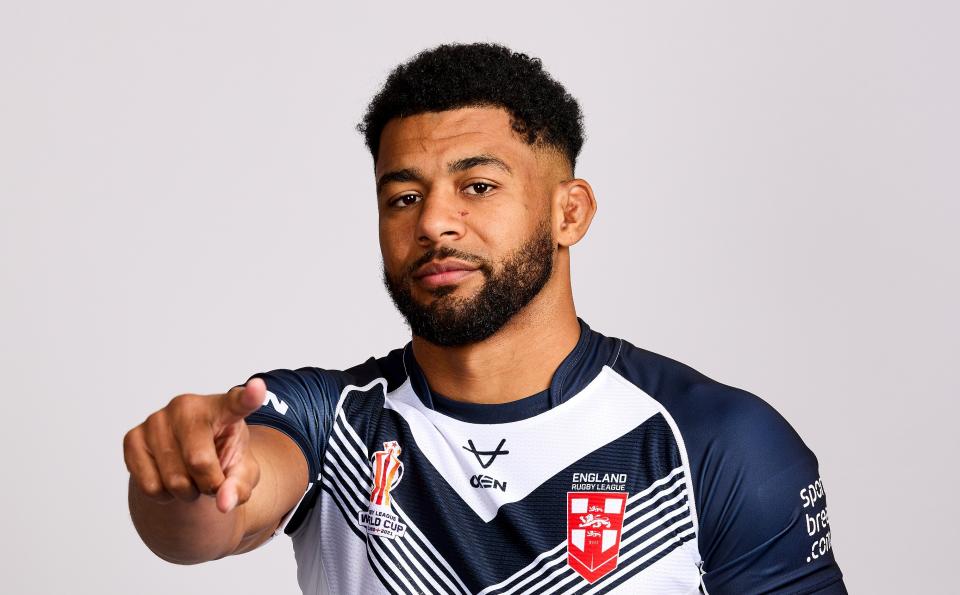 Kallum Watkins is looking rewrite history with England at the Rugby League World Cup after back-to-back heartbreaks. (Getty Images)