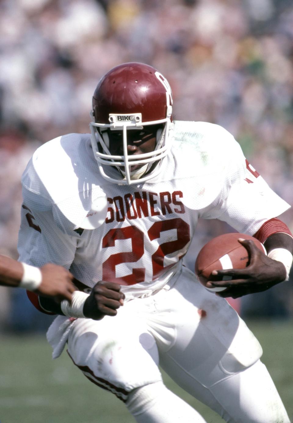 Former Oklahoma running back Marcus Dupree is shown in this September 1982 photo against the Kentucky Wildcats.